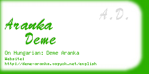 aranka deme business card